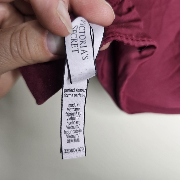 Victoria's Secret Perfect Shape Bra Maroon Size 32DDD - Picture 4 of 5